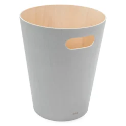 Umbra Woodrow Wooden Trash Can