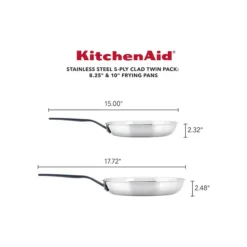 KitchenAid 2-Piece 5-Ply Clad Stainless Steel Fry Pan Set -Meye Kitchen Shop https3A2F2Fimage.s5a.com2Fis2Fimage2FTheBay2F051153300516 alt33Fwid3D120026hei3D120026qlt3D9026resMode3Dsharp226op usm3D0.92C1.02C82C0 640x