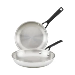 KitchenAid 2-Piece 5-Ply Clad Stainless Steel Fry Pan Set