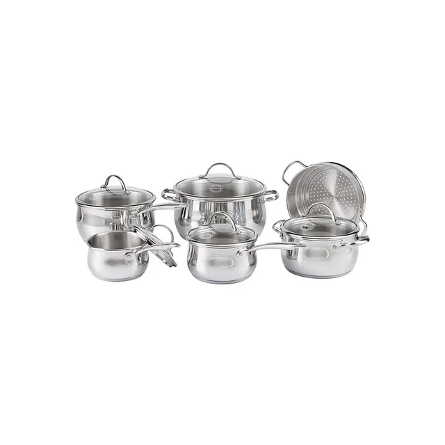Bellissima 11-Piece 18/10 Stainless Steel Cookware Set - Induction Ready 3 Bellissima 11-Piece 18/10 Stainless Steel Cookware Set - Induction Ready