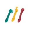 3-Pack Silicone Baby Feeding Spoons - Ollie, Marcus, Lola