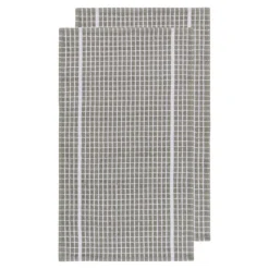 London Gray 2-Piece Terry Dishtowel Set