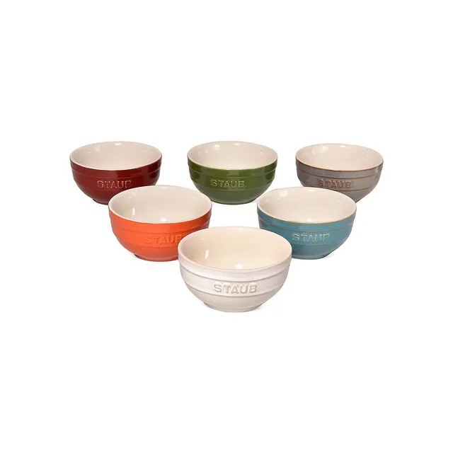 Staub Ceramic 6-Piece Bowl Set, Mixed Colours 3 Staub Ceramic 6-Piece Bowl Set, Mixed Colours