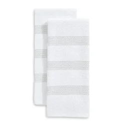 2-Piece Zig Zag Cotton-Blend Tea Towels Set