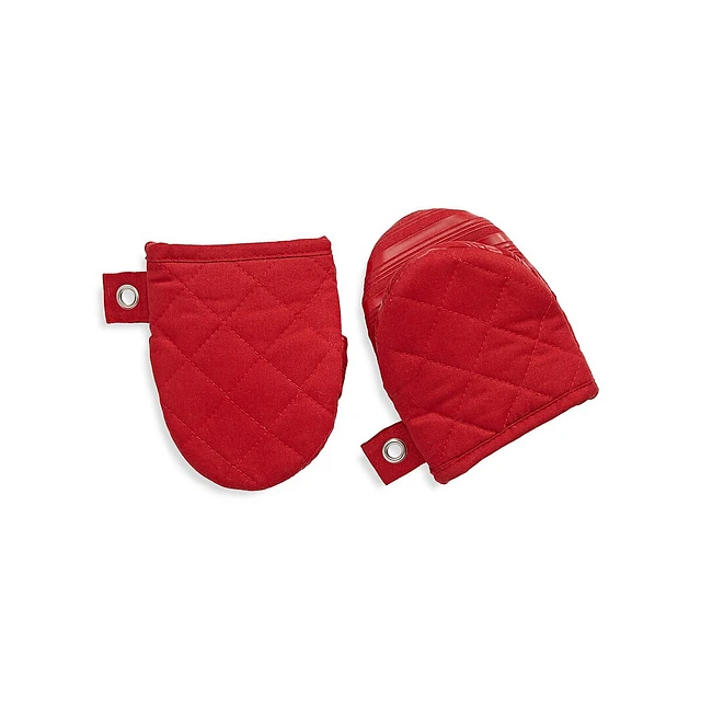 Classic Kitchen 2-Piece Mini Mitts With Silicone Dip 3 Classic Kitchen 2-Piece Mini Mitts With Silicone Dip