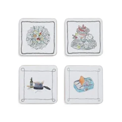 4-Piece Cork Coasters Set