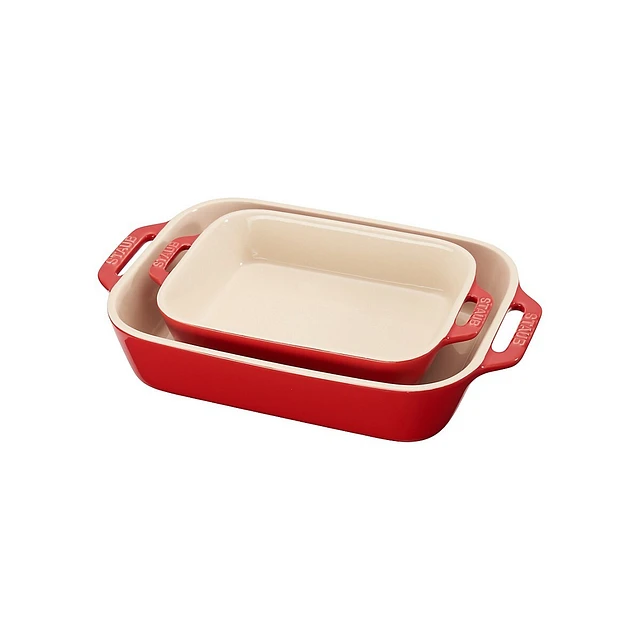 Staub Ceramic 2-Piece Rectangular Dish Set 3 Staub Ceramic 2-Piece Rectangular Dish Set