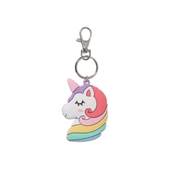 Kid's Silvertone Squishy Unicorn Keyring