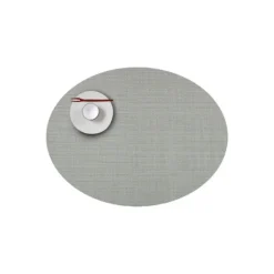 Oval Mini-Basketweave Vinyl Placemat