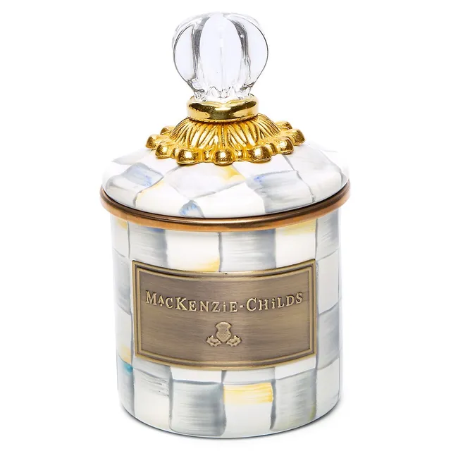 Sterling Check Mini Enamel Canister 3 Sterling Check Mini Enamel Canister